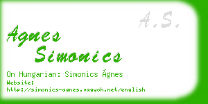 agnes simonics business card