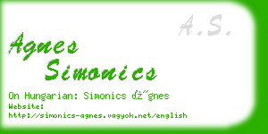 agnes simonics business card